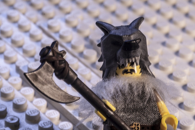 Custom LEGO Minifigure of the Week - Wolfskin Axeman by lordanthul