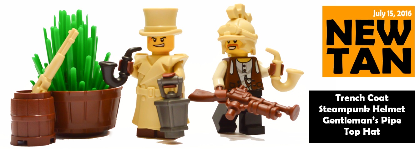 custom lego steampunk accessories in tan
