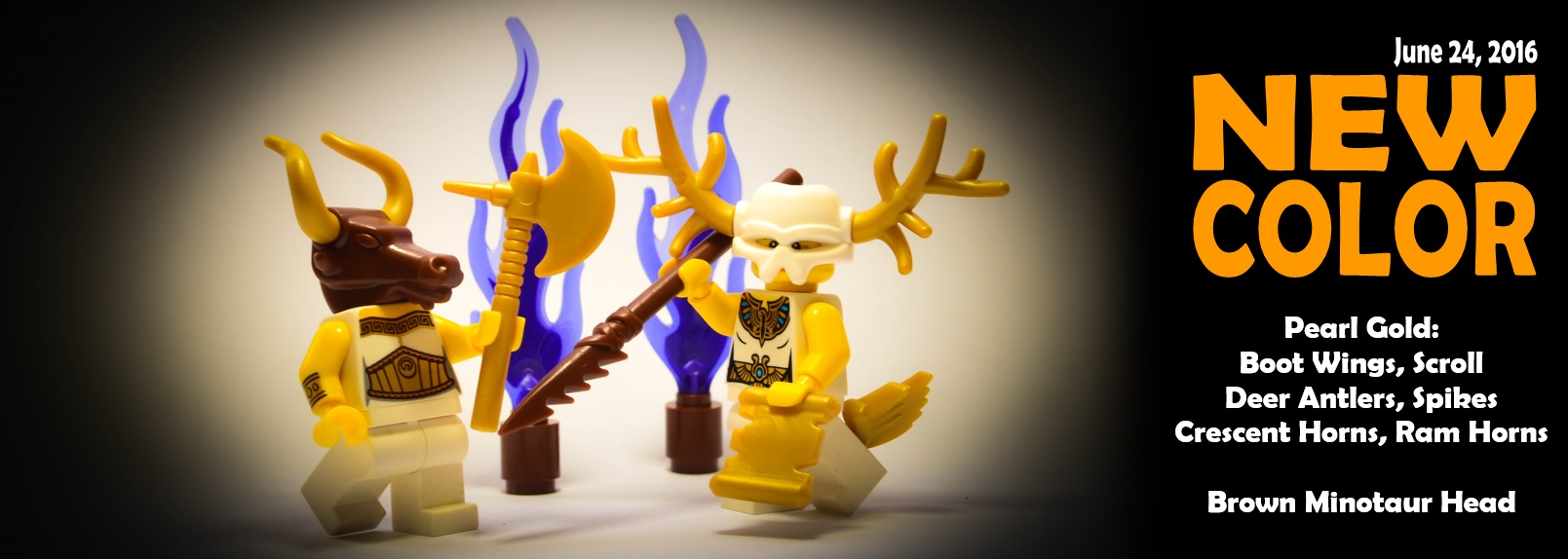 gold lego horns and wings