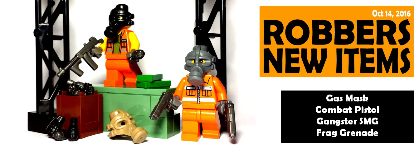 new custom lego bank robber accessories