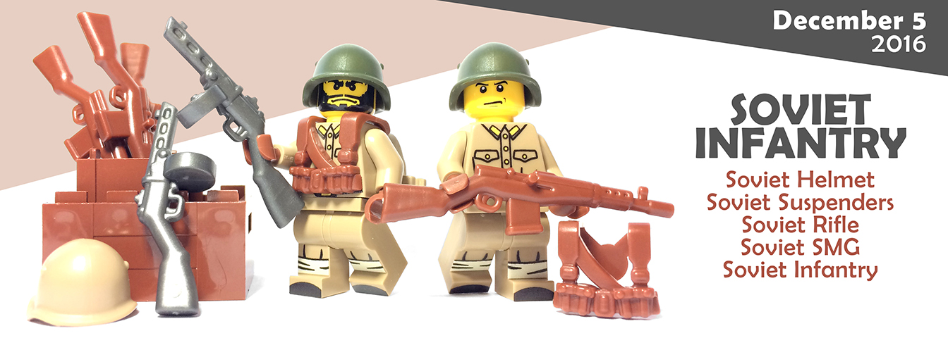 Get the New Soviet Infantry custom Lego WW2 Accessories