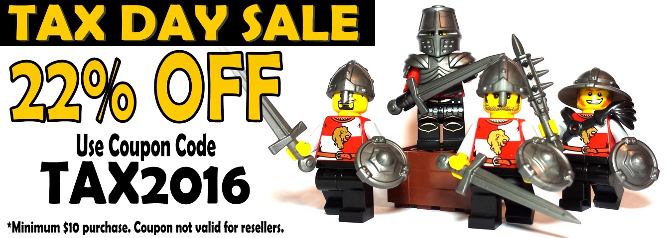tax day sale - custom lego accessories for sale