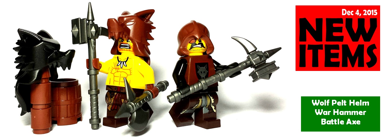 new custom lego accessories - barbarian release in time for the holidays