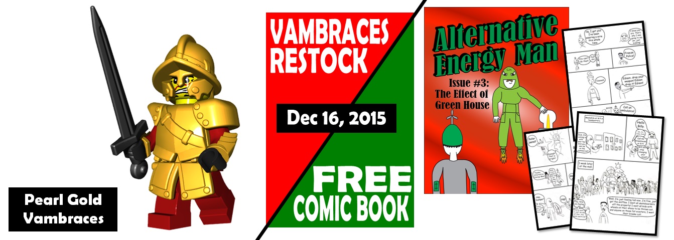 alternative energy man is back - coupon and vambraces