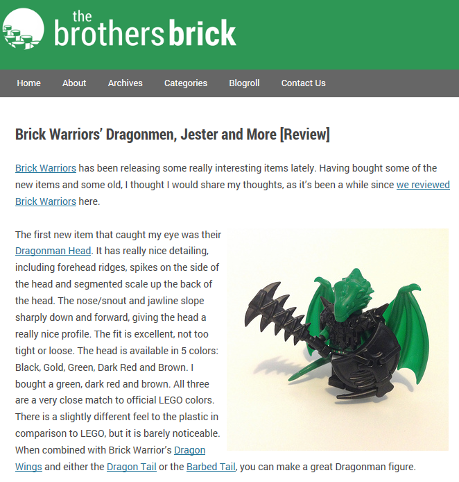 Brick Warriors’ Dragonmen, Jester and More [Review]