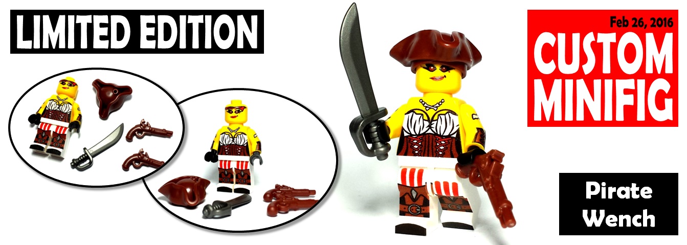 custom lego minifigure - pirate wench