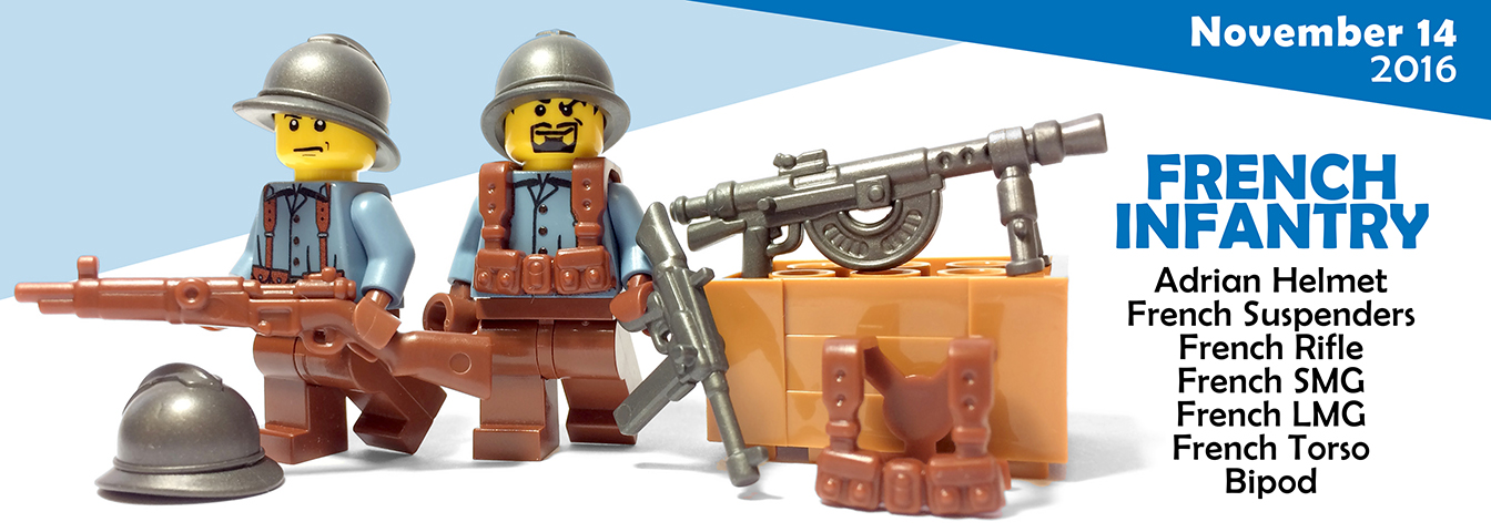 custom lego ww2 french accessories and guns