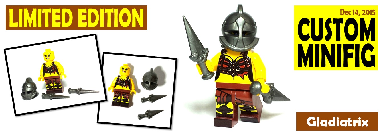 custom lego minifigure - gladiatrix