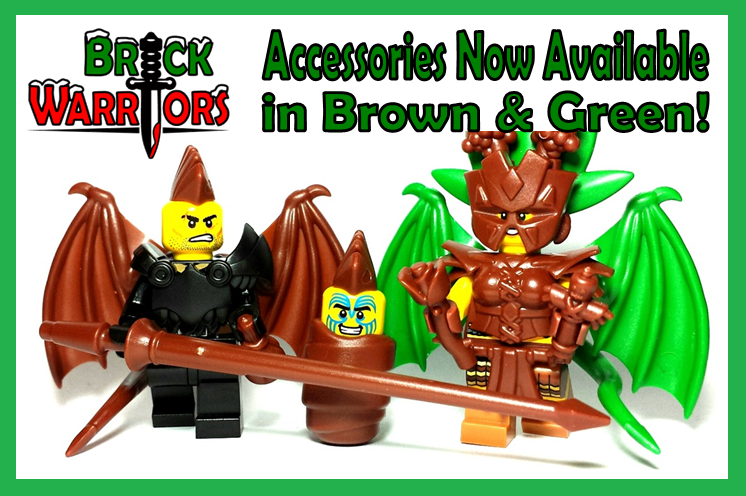 brown and green custom lego accessory release