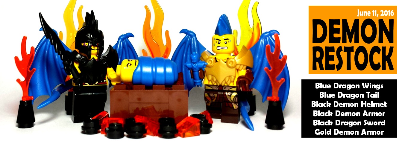 Custom Lego Demon Armor and Dragon Wings Restocks
