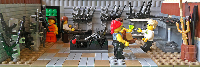 han Descent Dodge Lego MOC of the Week - Weapons Black Market by Francis Matti - BrickWarriors