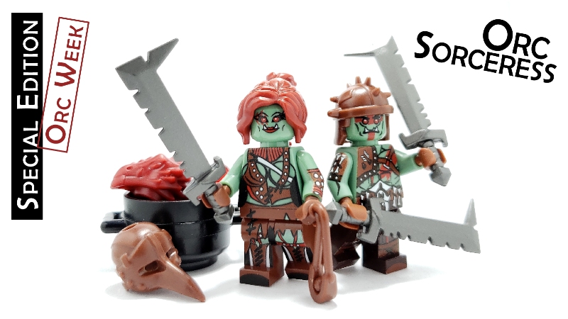 custom lego orc minifigure sorceress 