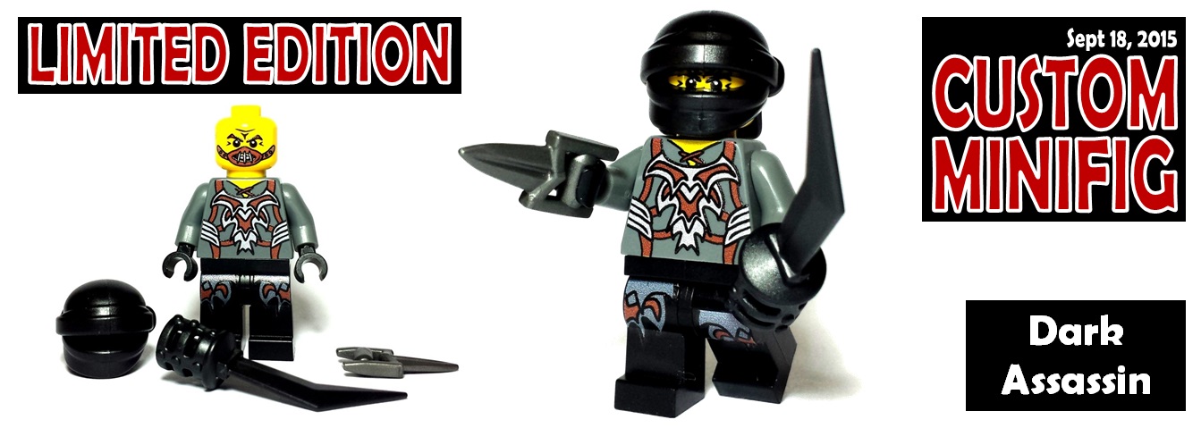 custom lego minifigure - dark assassin