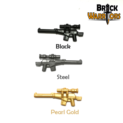 1x Custom Lego Grey Suppressed Sniper rifle Minifig gun Accessory Brick Warriors 