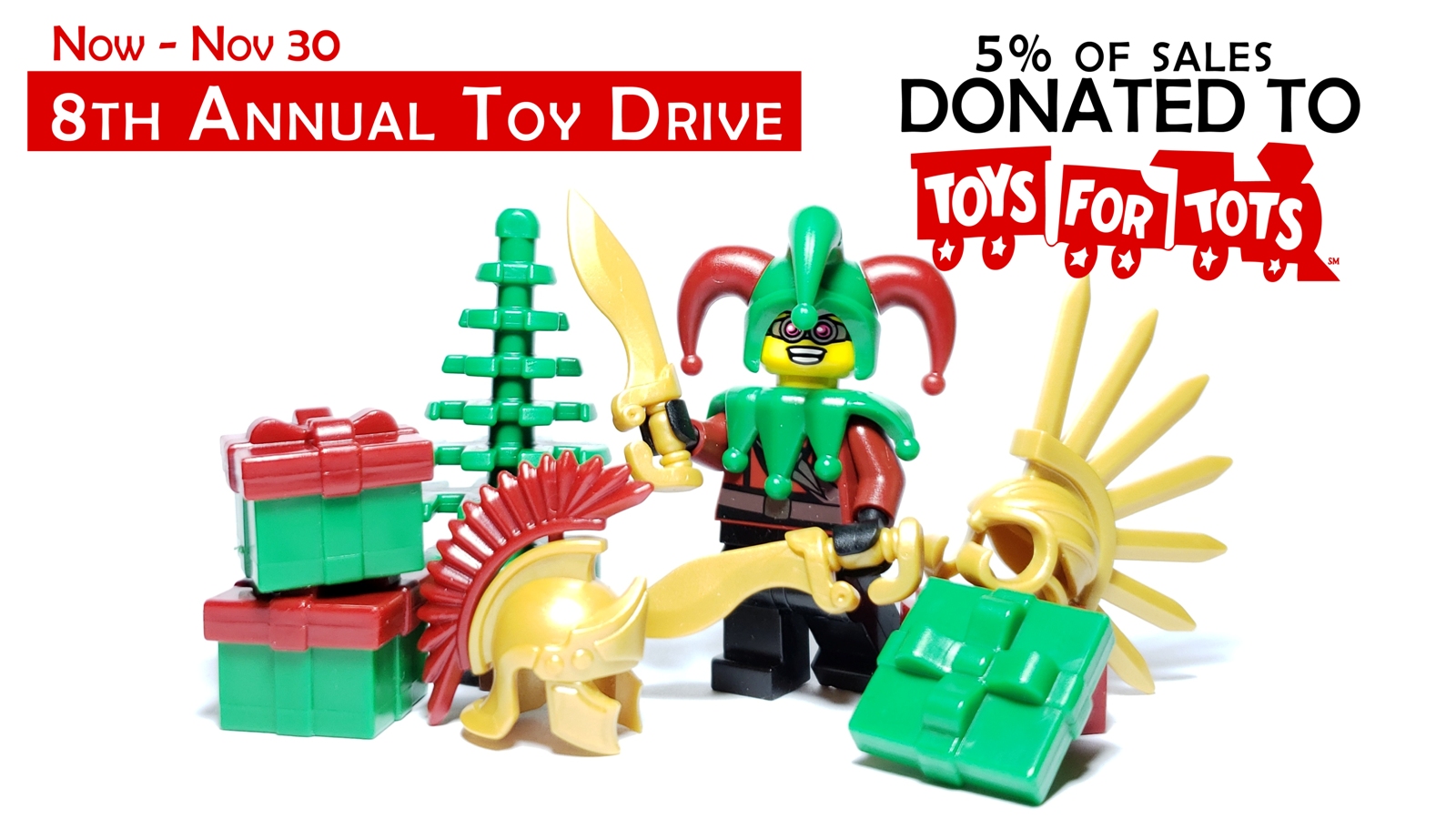 custom lego toys for tots drive
