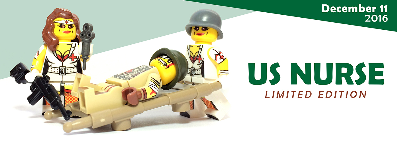 custom lego ww2 minifigure nurse