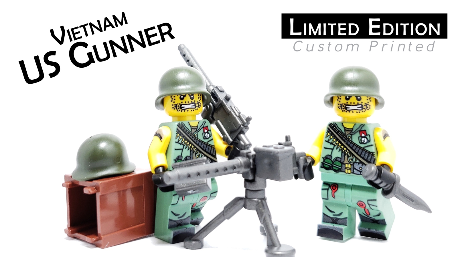 lego ww2 vietnam us gunner minifigure